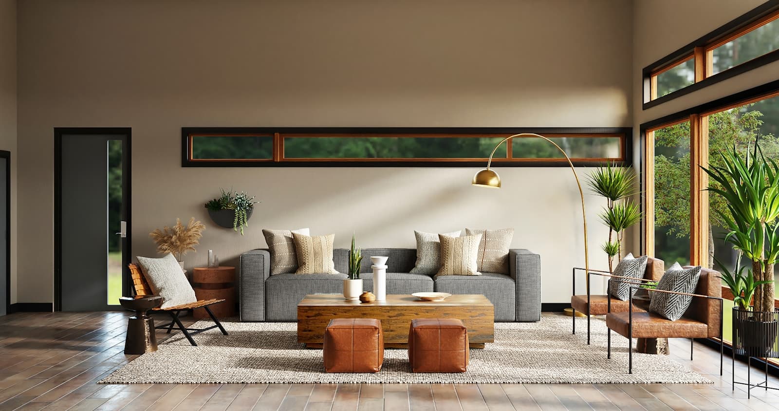Hills Grove Mansion living room opening onto the golf course